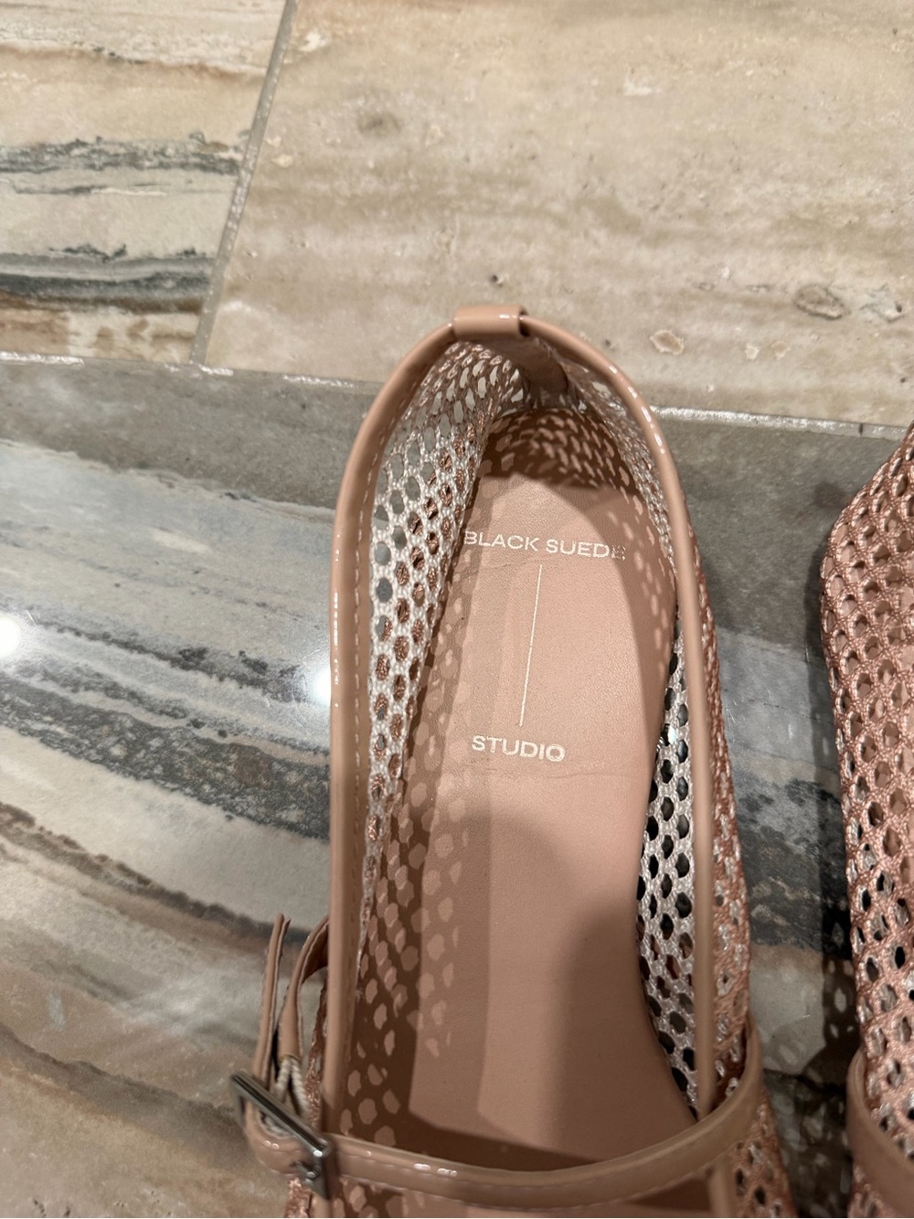Breathable Mika Mary Jane Flat in Nude - Picture 3 of 6